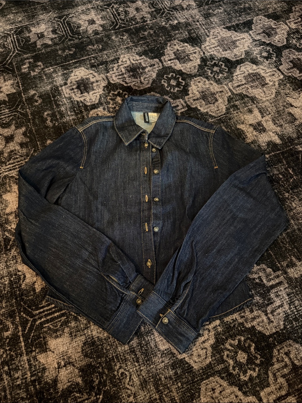 Divided Dark Blue Denim Button-Down Shirt